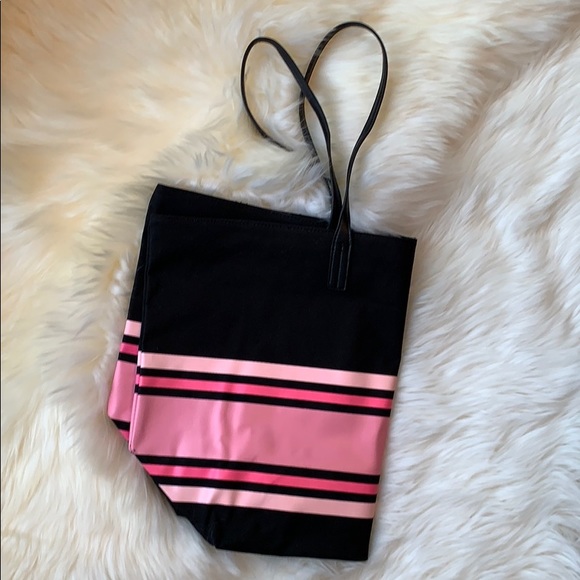 Victoria’s Secret Black/Pink Stripe Beach Bag - Picture 6 of 6